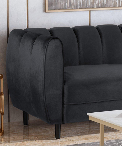 Bobran Modern Suede Sofa Sets - Oak Inside