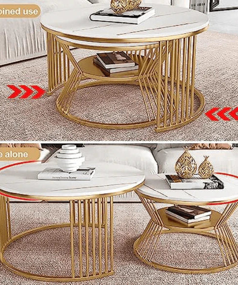 Oscar Nesting Luxury Center Table In Stainless Steel 304