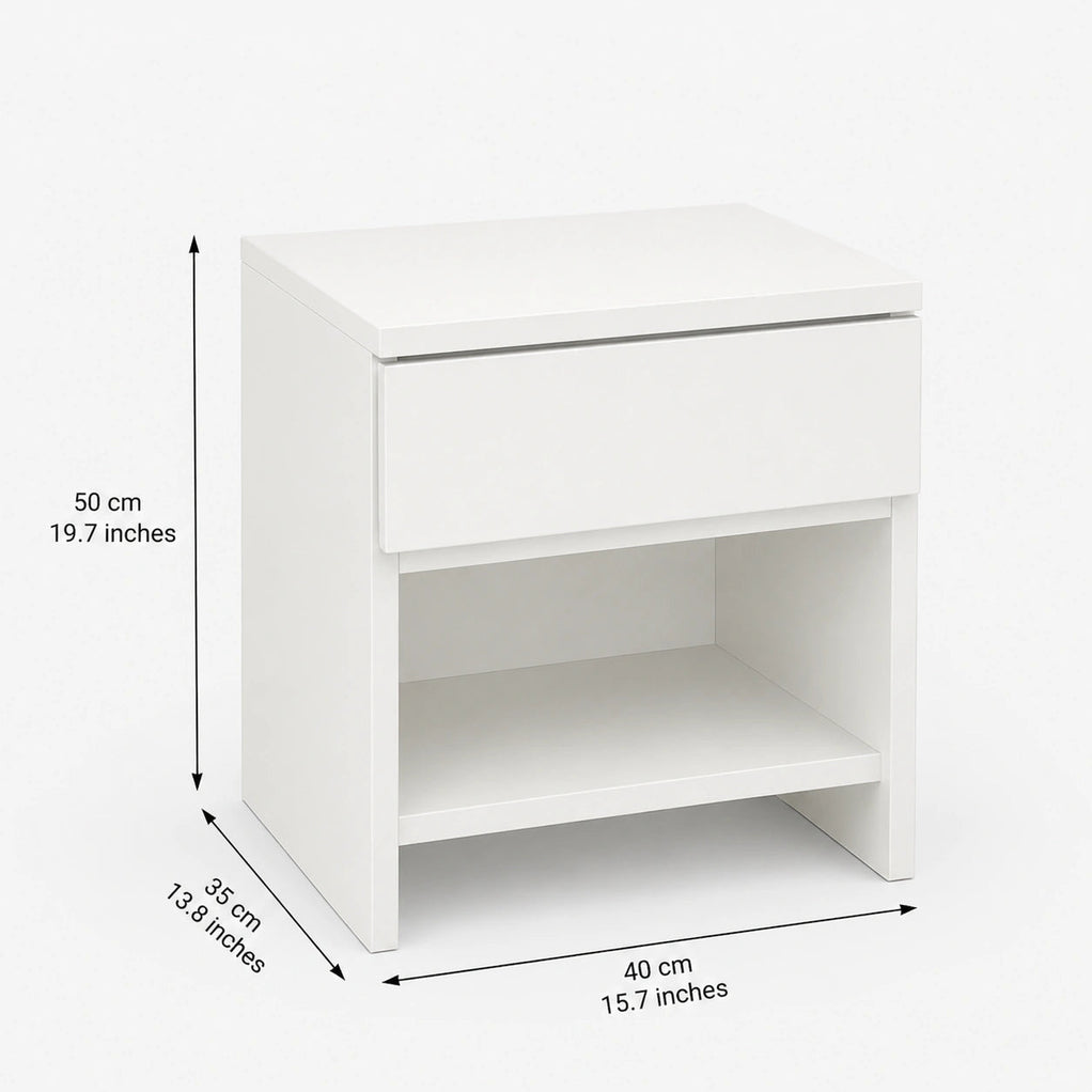 Compact Nightstand for Bedroom Solid Wood Side table
