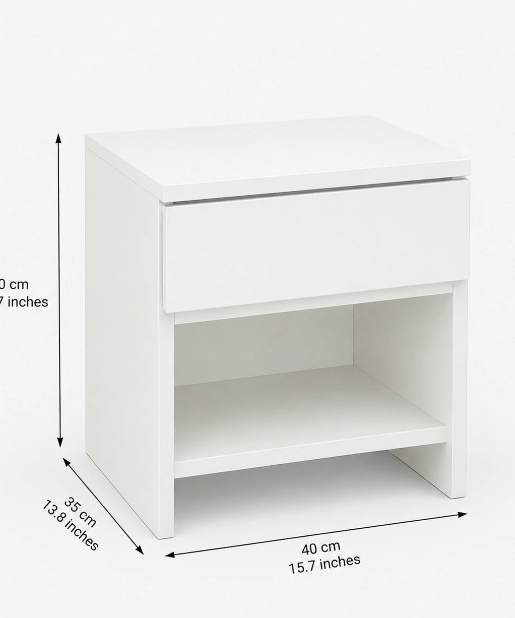 Compact Nightstand for Bedroom Solid Wood Side table
