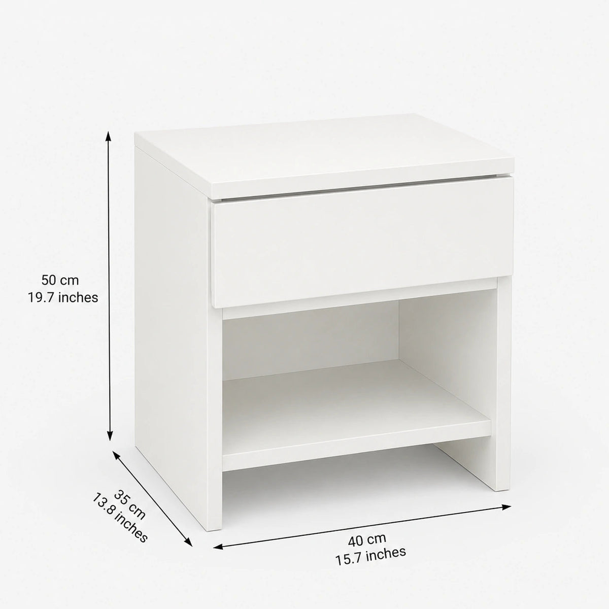 Compact Nightstand for Bedroom Solid Wood Side table