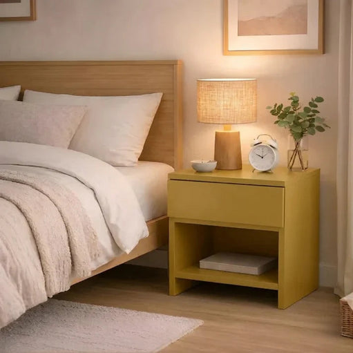 Compact Nightstand for Bedroom Solid Wood Side table