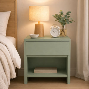 Compact Nightstand for Bedroom Solid Wood Side table