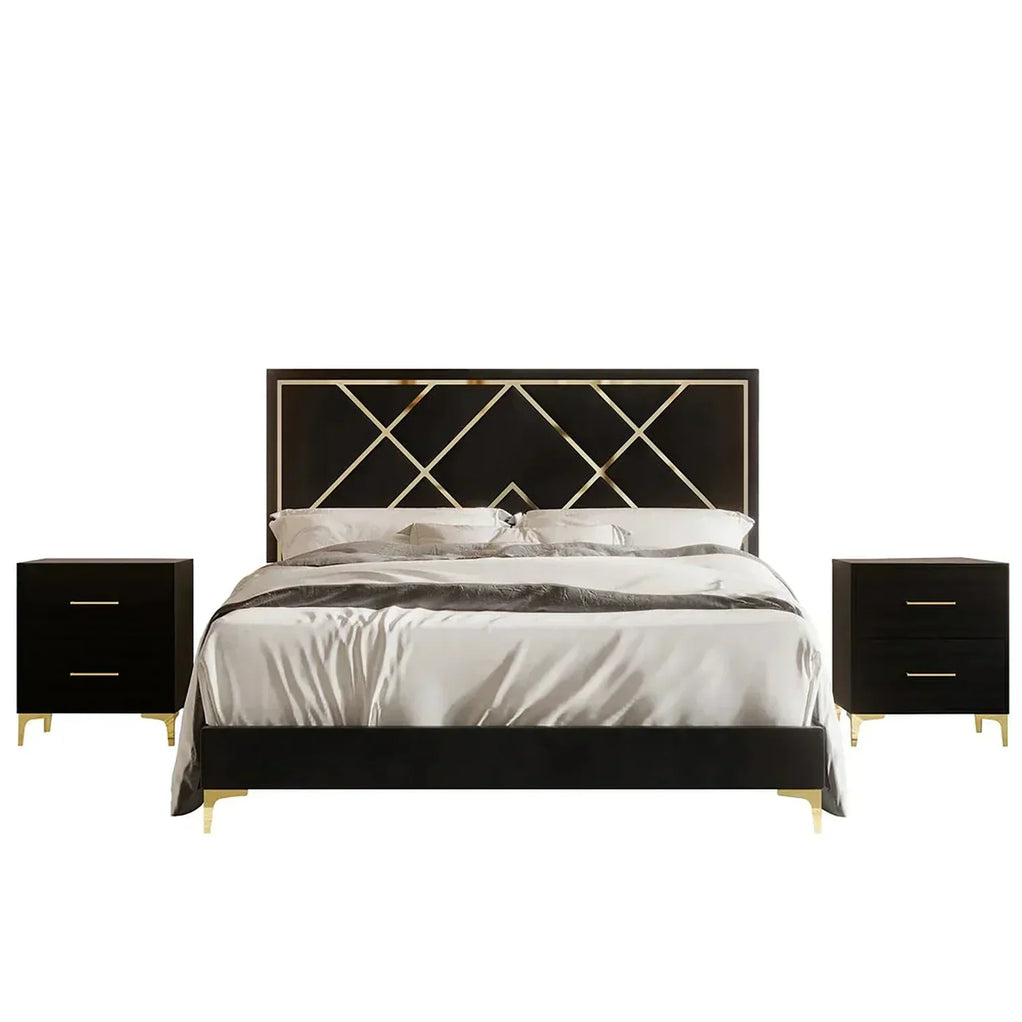 Porch Premium Upholstered Bed Without Storage In Suede