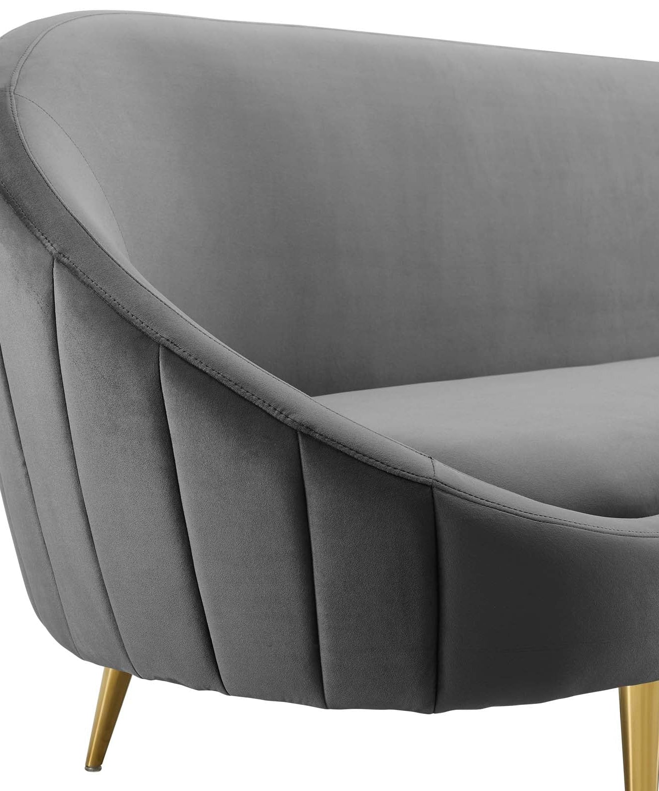 Subline Luxury Mid-Century Sofa In Suede