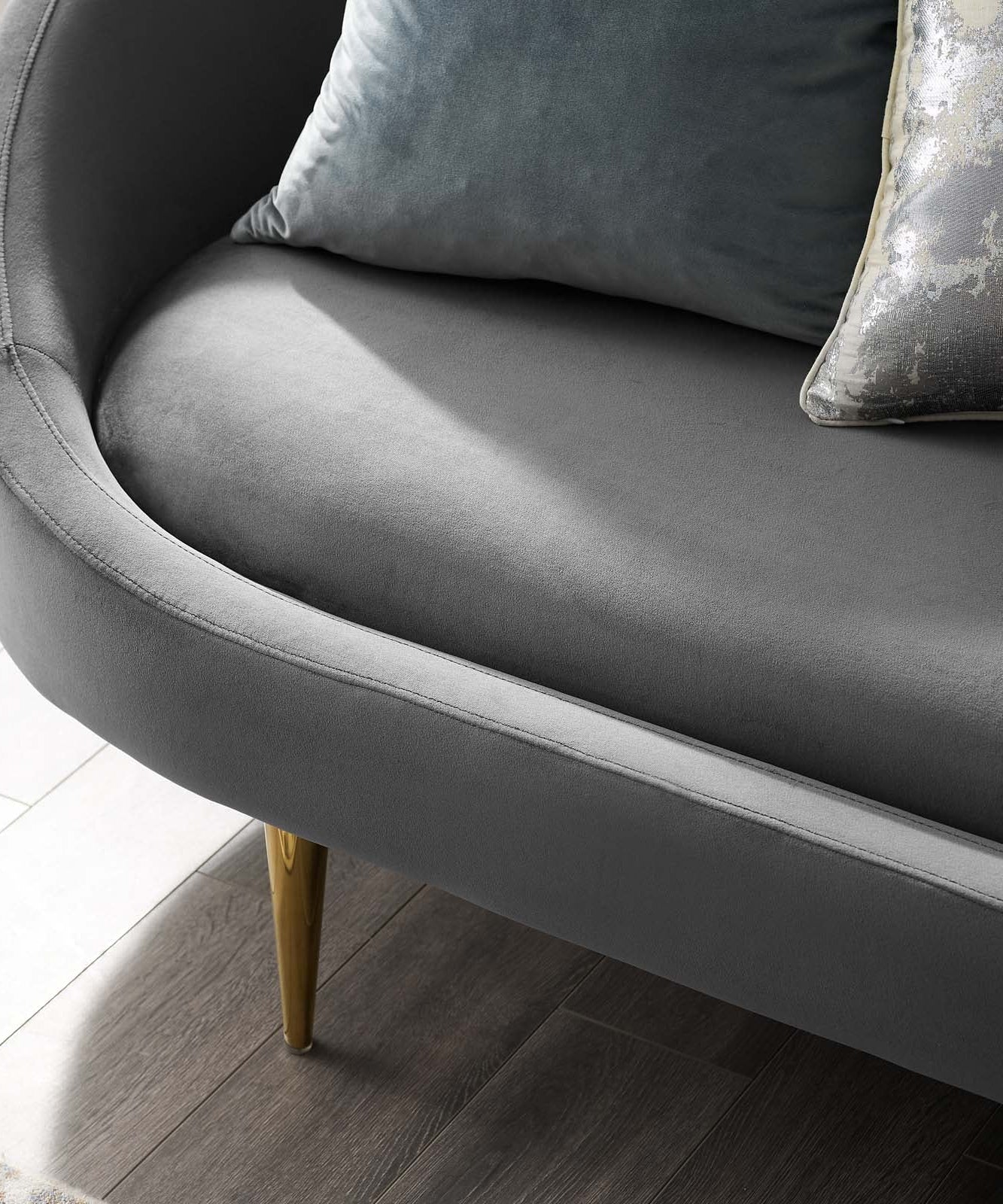 Subline Luxury Mid-Century Sofa In Suede