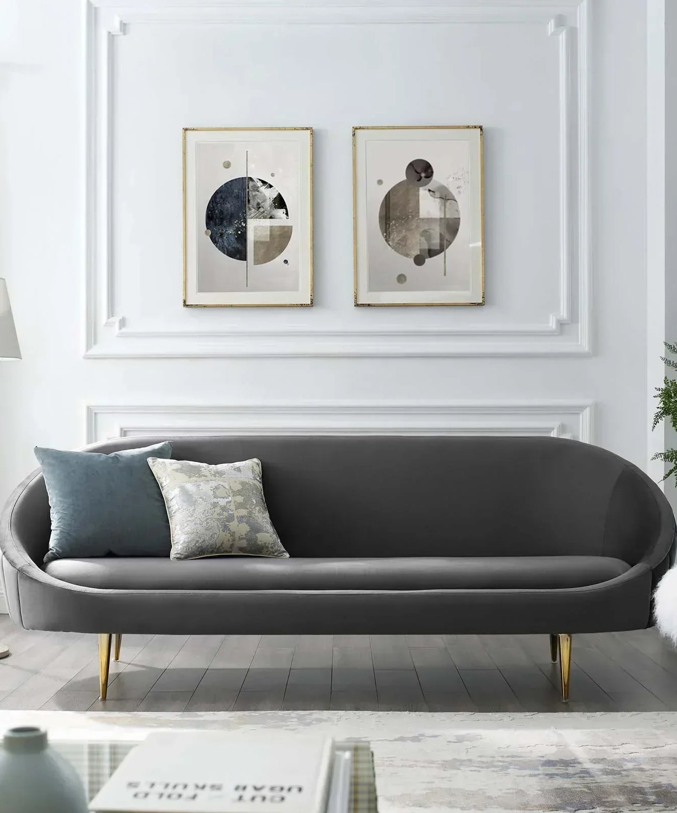 Subline Luxury Mid-Century Sofa In Suede