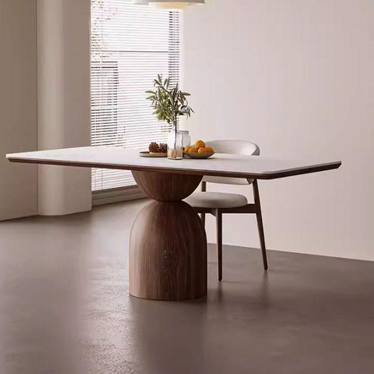 European Square Premium Teak Wood Dining Table Set in Natural Color