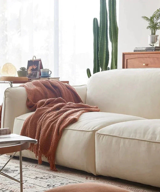 Go Pro Leon Luxury Mid-Century Sofa In Suede