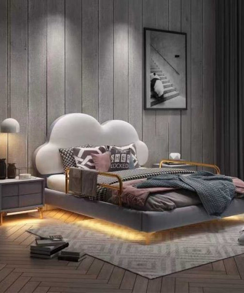 Sweet Cloud Upholstered Luxury Bed In Leatherette