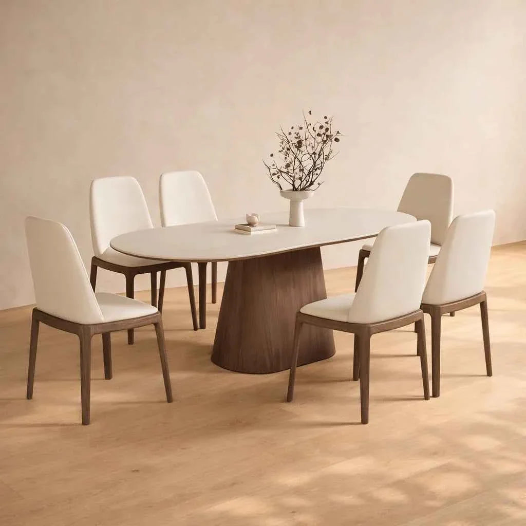 Haven Soldi Wood Dining Table Set - Luxe Maple