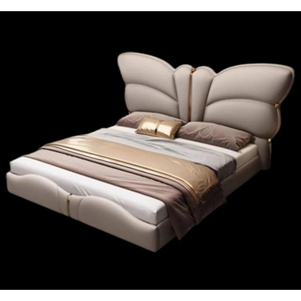 Butterfly Luxury Upholstered Bed in Leatherette
