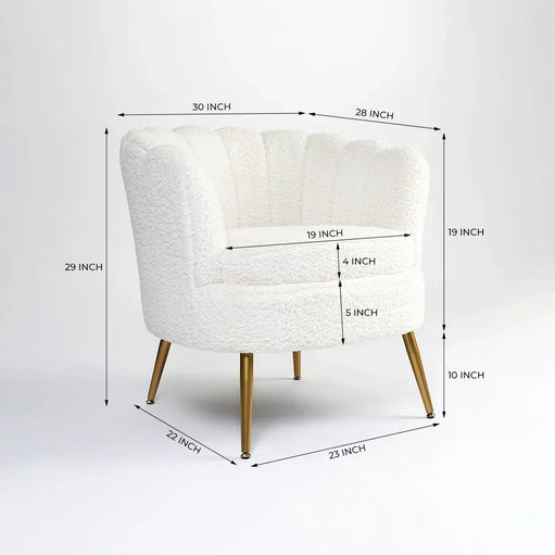 Butterfly Premium Accent Chair In Brooklyn Fabric