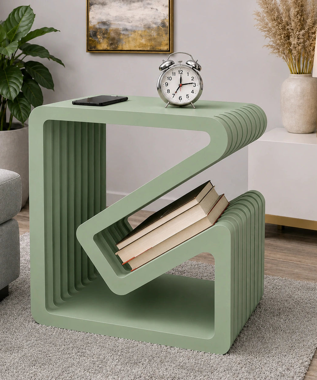 Nightstand Solid Wood Bedside Table with Magazine Shelf
