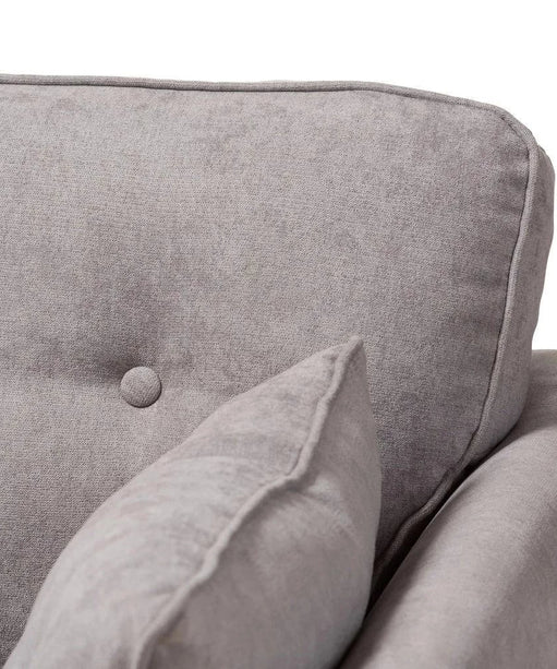 Baxton Straight Line Sofa Set in Suede - Oak Inside