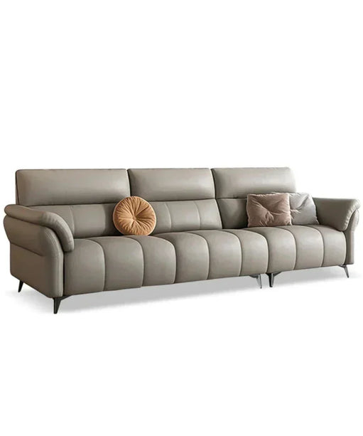 Candy Premium Modern Sofa Set in Off White Leatherette