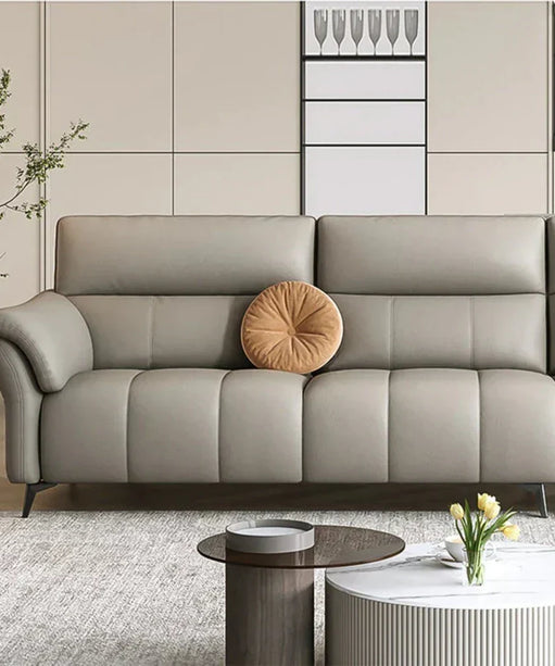 Candy Premium Modern Sofa Set in Off White Leatherette