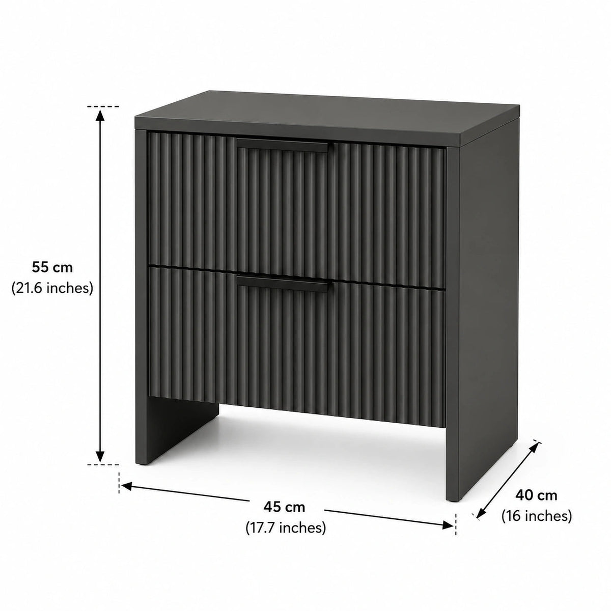 Prestige Solid Wood Side Table with Storage Cabinet