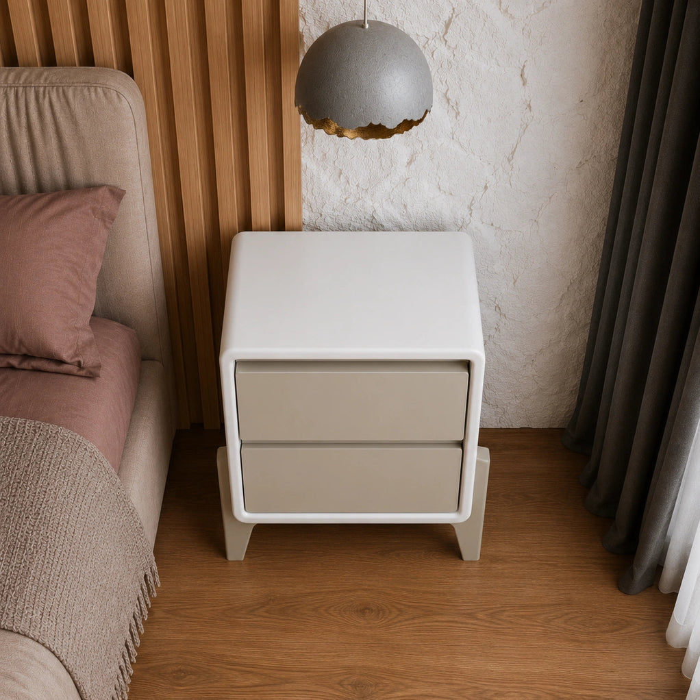 Regal Dual Tone Solid Wood Bedside Table