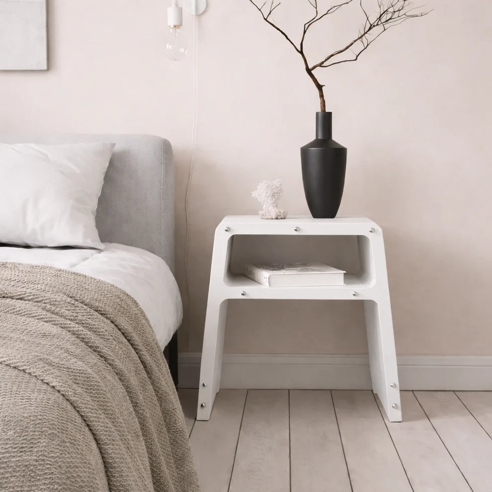 Scandinavian Nightstand Side Table for Bedroom & Living Room