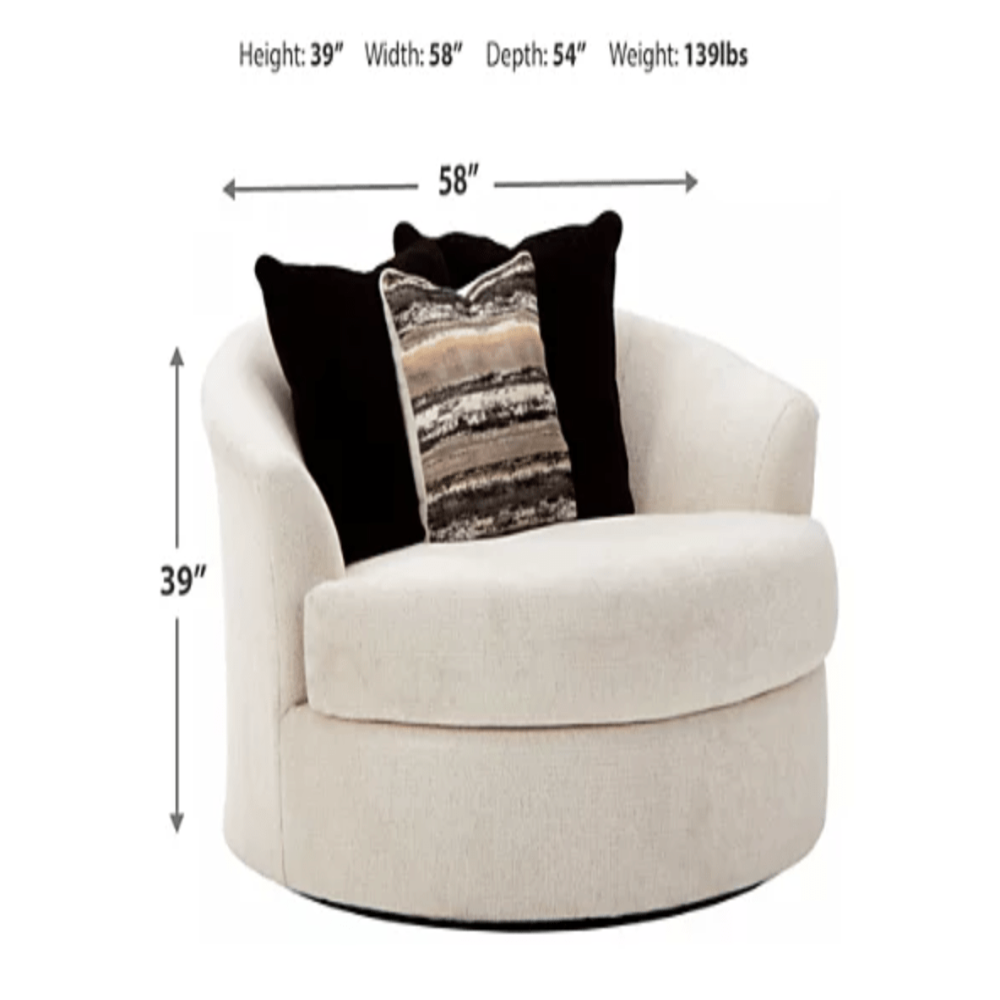 Cosmo Chair Embossing Fleece Upholstered Accent Sofa Chair - Oak Inside
