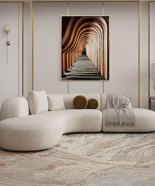 Buccky Luxury Sectional Sofa in Brooklyn Fabric