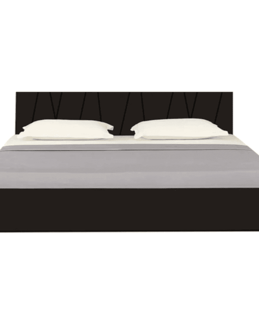 Axis Wooden Bed with Storage in Brown Matte Finish - Oak Inside