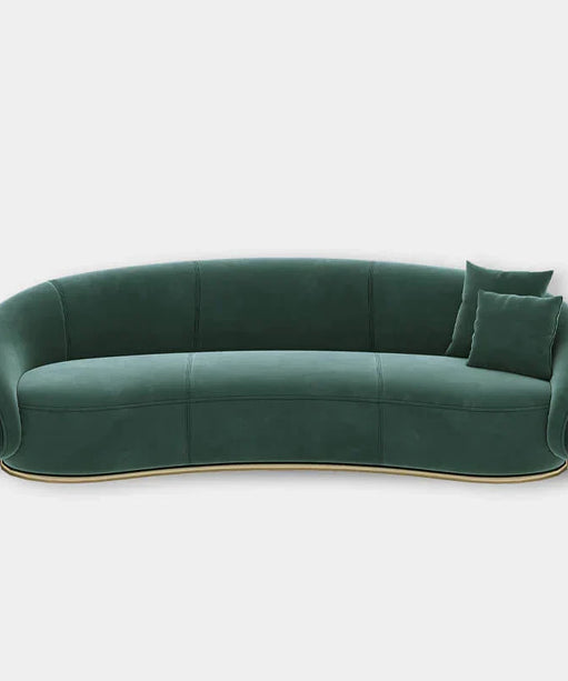Krish Curved Premium Sofa Set in Suede
