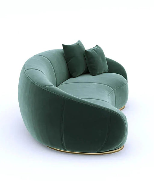 Krish Curved Premium Sofa Set in Suede