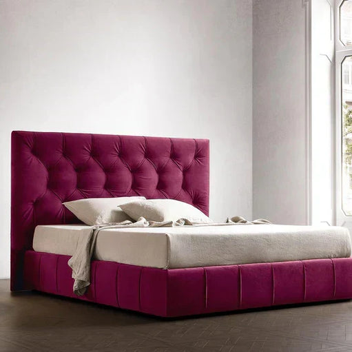 Oppo Quilt Luxury Upholstered Bed in Suede