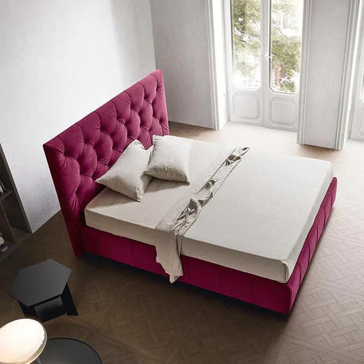 Oppo Quilt Luxury Upholstered Bed in Suede