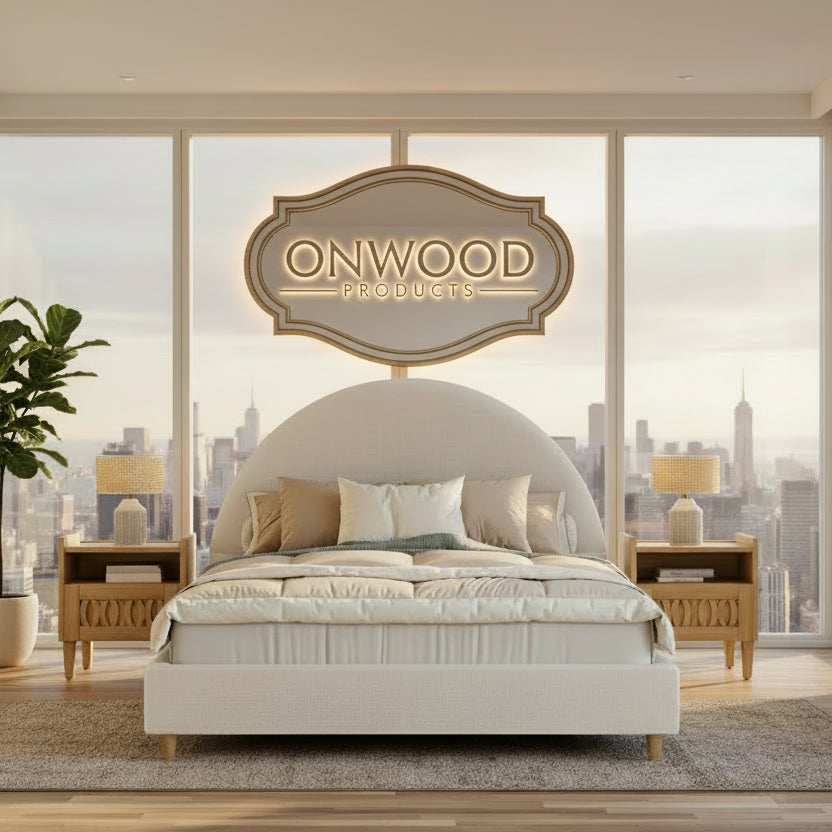Half Moon Upholsherd Bed
