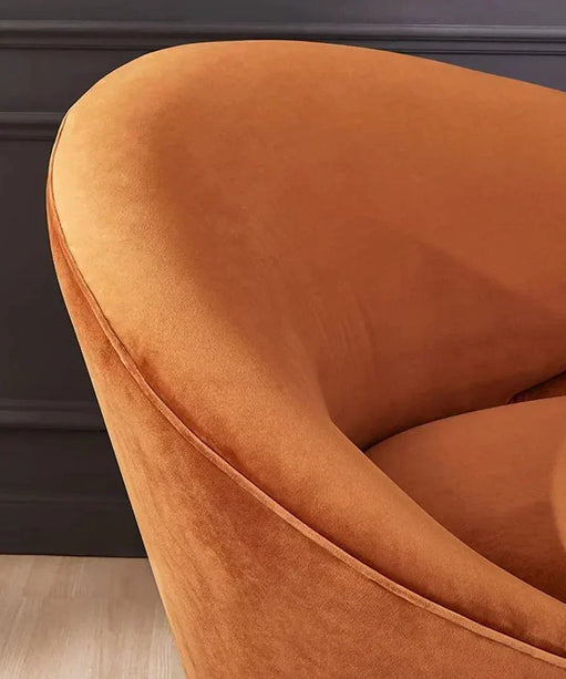 Hana Luxury Modern Velvet Upholstered Curved Sofa