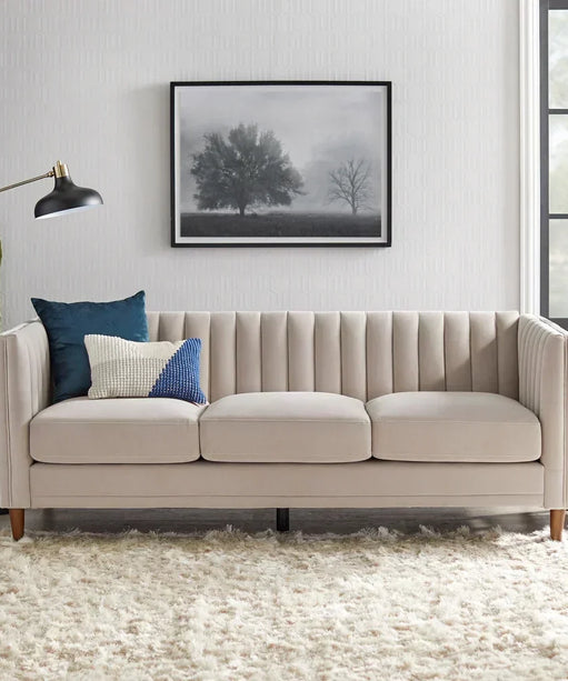 Boombox Luxury Straight Line Sofa Set in Suede
