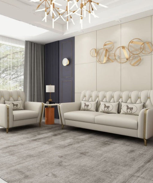 Asian Premium Straight Line Chesterfield Sofa Set in Leatherette