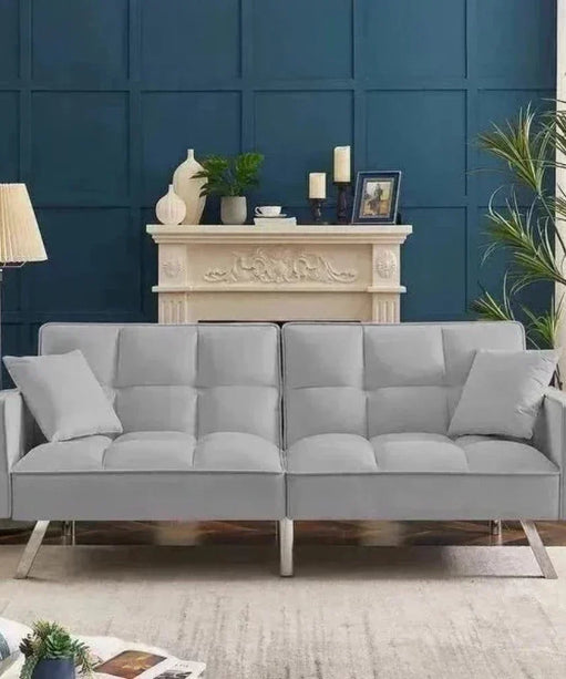 Blockbox Modern Suede Sofa Sets - Oak Inside