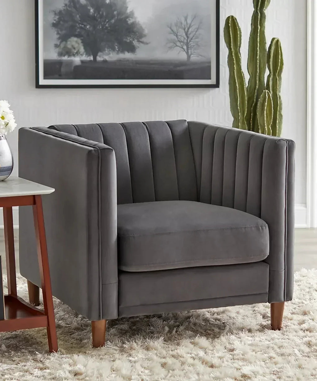 Uniline Pro Luxury Mid-Century Sofa In Suede