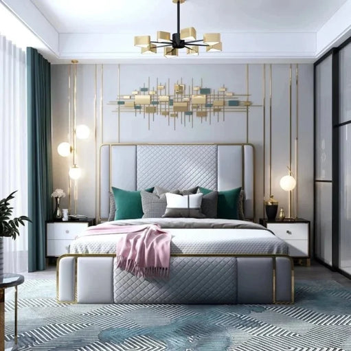 Matrix Luxury Upholstered Bed In Leatherette