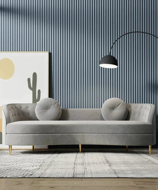 Perfecto Luxury Modern Suede Sofa Set