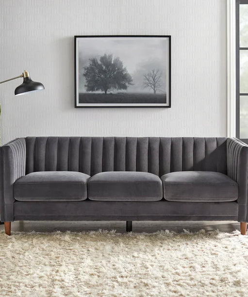 Boombox Luxury Straight Line Sofa Set in Suede