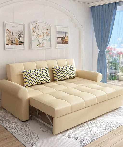 Marine Sectional Storage Sofa Cum Bed - Oak Inside