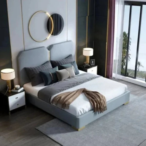 Logic Luxury Upholstered Bed In Suede