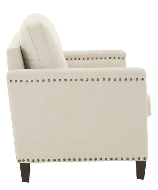 GoPro Line Sofa Set in Beige - Oak Inside