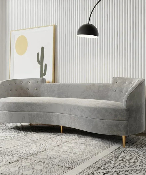 Perfecto Luxury Modern Suede Sofa Set