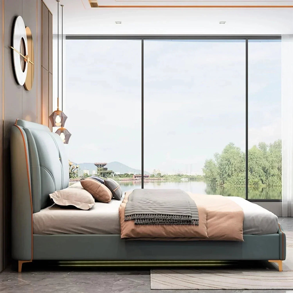 Apollo Luxury Upholstered Bed in Leatherette