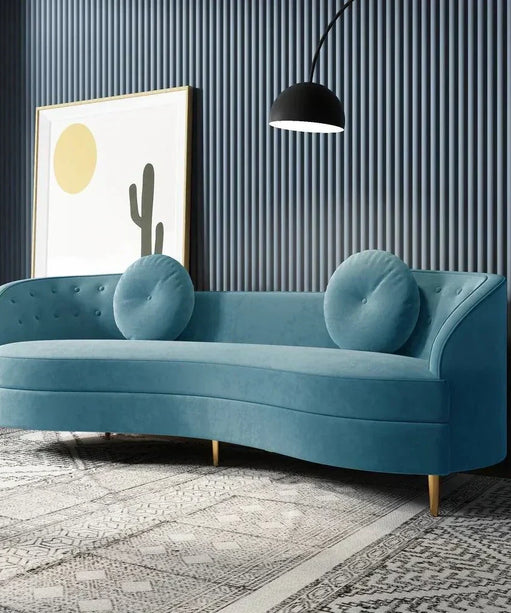 Perfecto Luxury Modern Suede Sofa Set