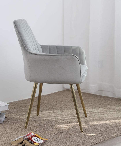 Oppo Suede Accent Chair - Oak Inside