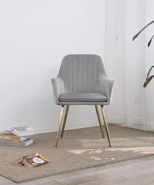 Oppo Suede Accent Chair - Oak Inside