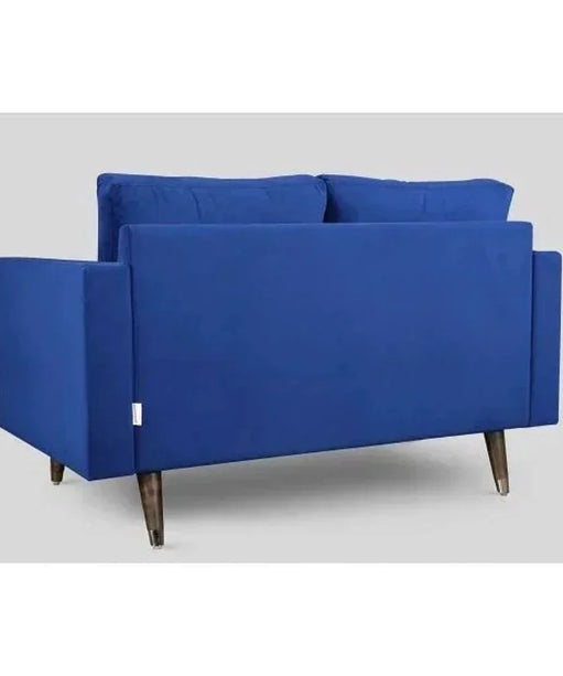 Mercury Straight Line Sofa Set in Blue - Oak Inside