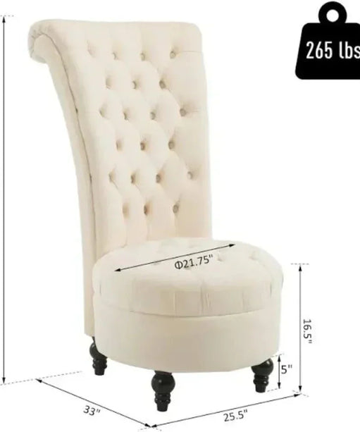 Jacky & Hill High Back Chair - Oak Inside